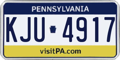 PA license plate KJU4917