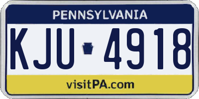 PA license plate KJU4918