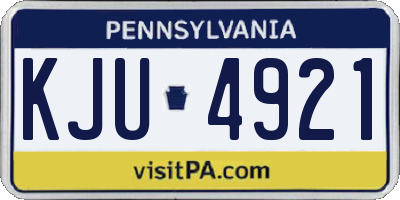 PA license plate KJU4921