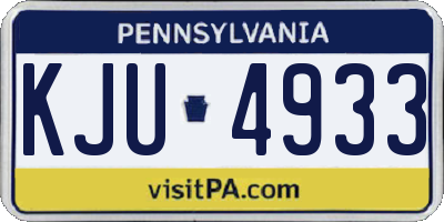 PA license plate KJU4933