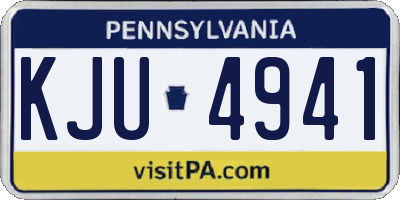 PA license plate KJU4941