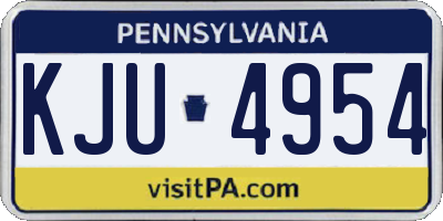 PA license plate KJU4954