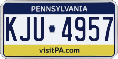 PA license plate KJU4957