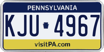 PA license plate KJU4967