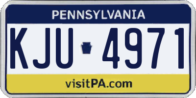 PA license plate KJU4971