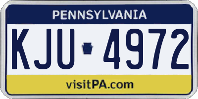 PA license plate KJU4972