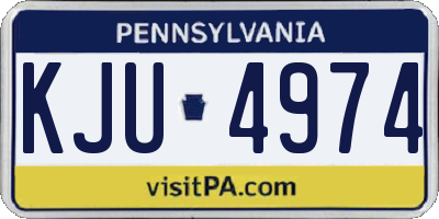 PA license plate KJU4974