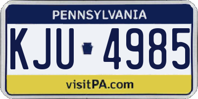 PA license plate KJU4985