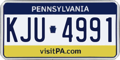 PA license plate KJU4991