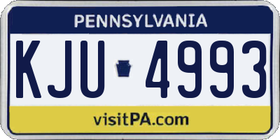 PA license plate KJU4993
