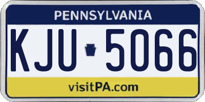 PA license plate KJU5066