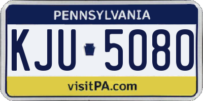 PA license plate KJU5080
