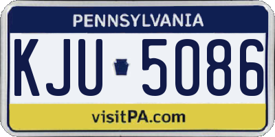 PA license plate KJU5086