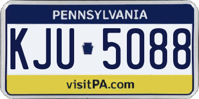 PA license plate KJU5088