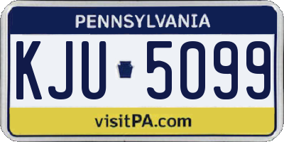 PA license plate KJU5099