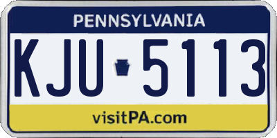 PA license plate KJU5113