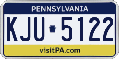 PA license plate KJU5122