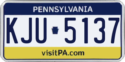 PA license plate KJU5137