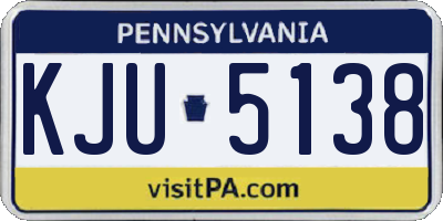 PA license plate KJU5138