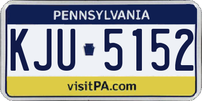 PA license plate KJU5152