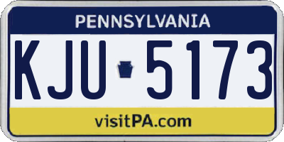 PA license plate KJU5173