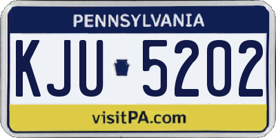 PA license plate KJU5202