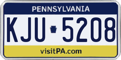 PA license plate KJU5208