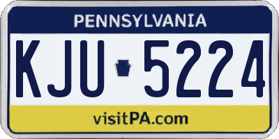 PA license plate KJU5224
