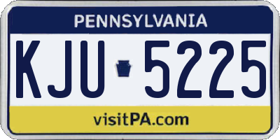PA license plate KJU5225