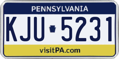 PA license plate KJU5231