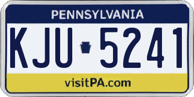 PA license plate KJU5241