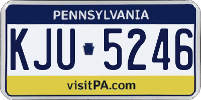 PA license plate KJU5246