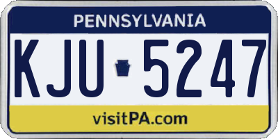 PA license plate KJU5247