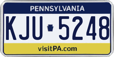 PA license plate KJU5248