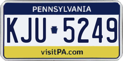 PA license plate KJU5249