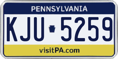 PA license plate KJU5259