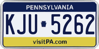 PA license plate KJU5262