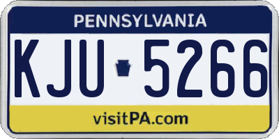 PA license plate KJU5266