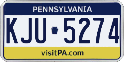 PA license plate KJU5274