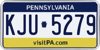 PA license plate KJU5279