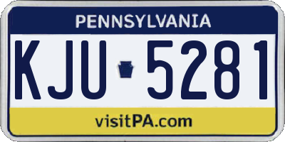 PA license plate KJU5281