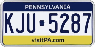 PA license plate KJU5287