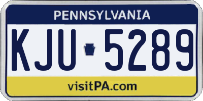 PA license plate KJU5289