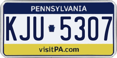 PA license plate KJU5307