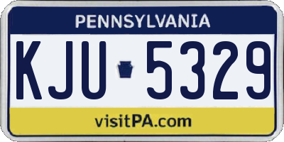 PA license plate KJU5329
