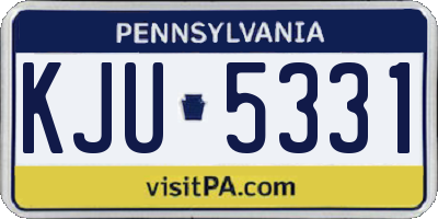 PA license plate KJU5331