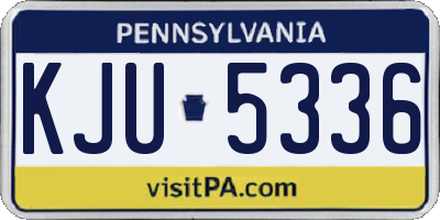 PA license plate KJU5336