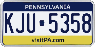 PA license plate KJU5358