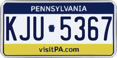 PA license plate KJU5367