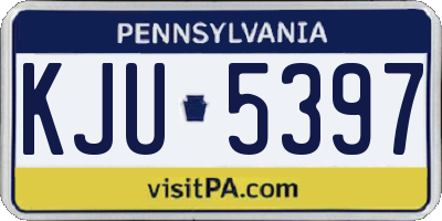 PA license plate KJU5397